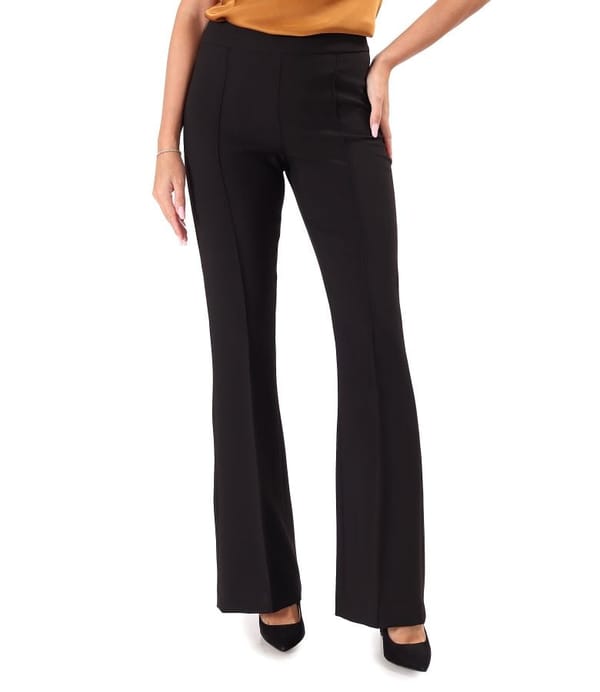 Pantaloni evazati din stofa elastica cu viscoza