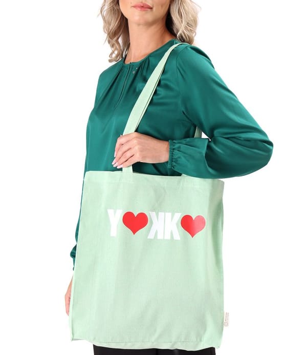 Sacosa din bumbac imprimata pe fata