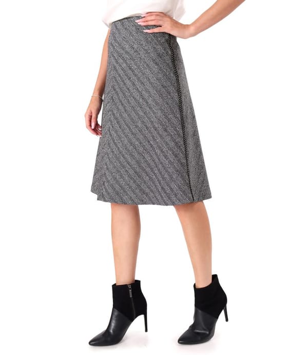 Fusta evazata din bucle cu bumbac