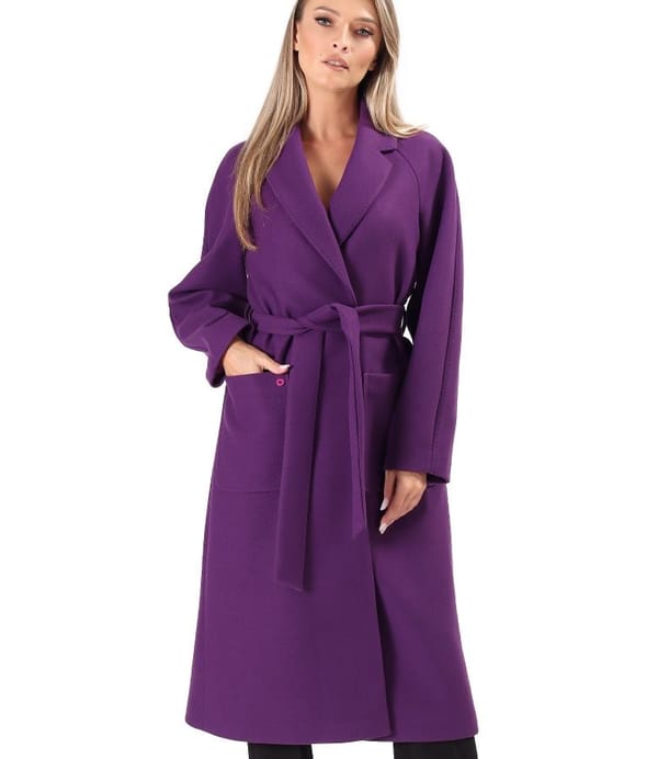 Pardesiu midi lejer din stofa groasa cu lana