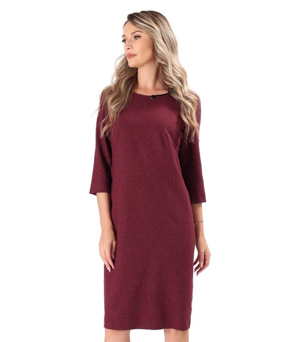 Rochie office din stofa cu lana si matase