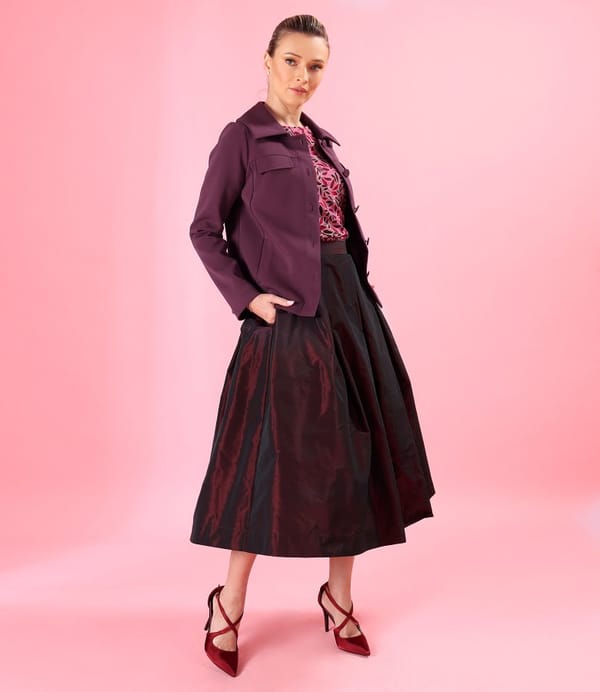 Sacou din stofa plina tip scuba cu bumbac