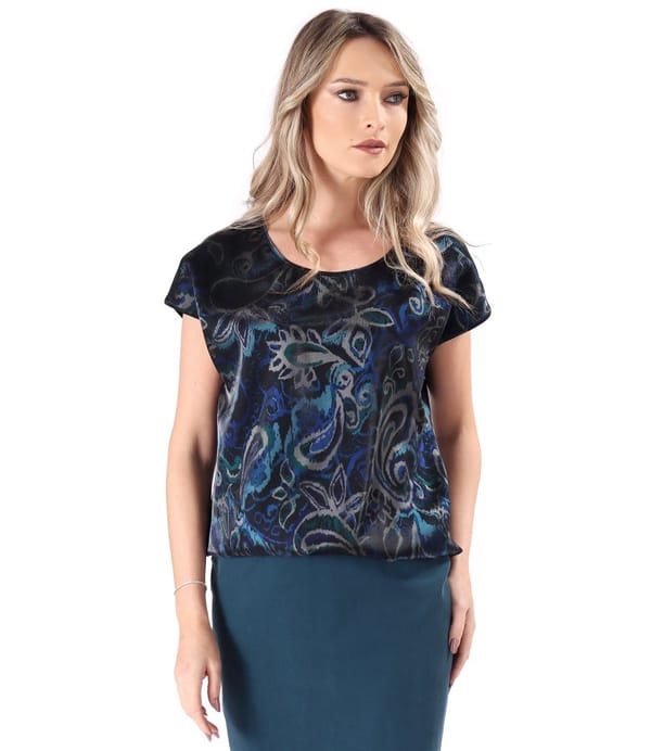 Bluza eleganta imprimata cu motive paisley