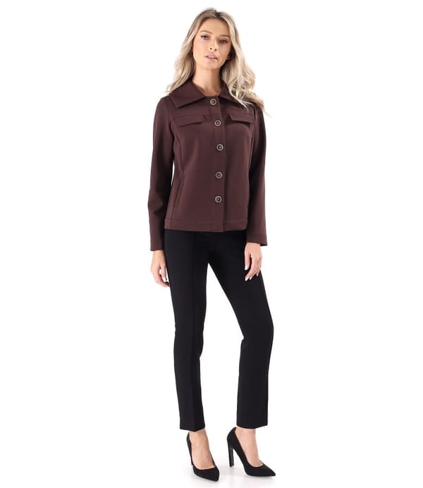 Pantaloni pana si sacou din stofa elastica cu bumbac