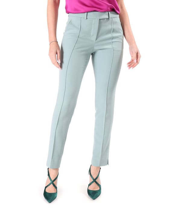 Pantaloni pana din stofa elastica