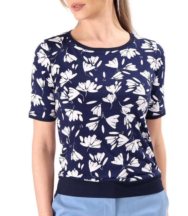 Bluza din jerse elastic imprimat in relief