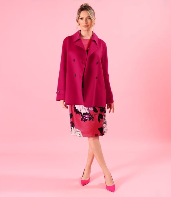 Jacheta scurta eleganta din stofa cu lana si casmir