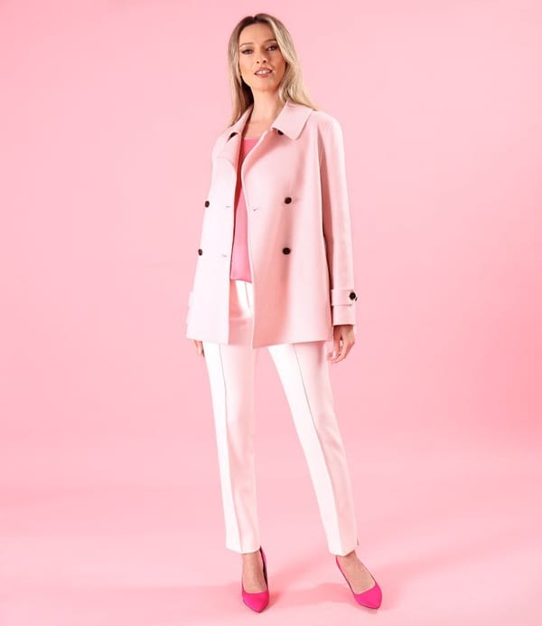 Jacheta scurta eleganta din stofa cu lana si casmir