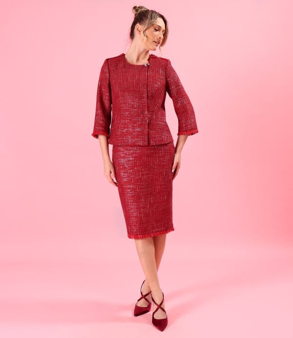 Sacou elegant din bucle cu bumbac si fir argintiu