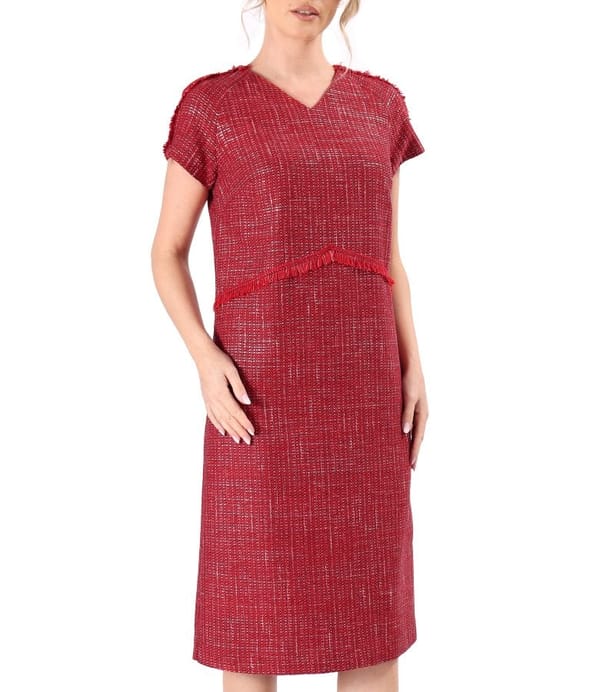 Rochie eleganta din bucle cu bumbac si fir argintiu