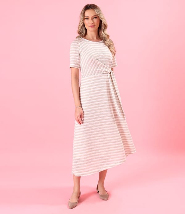 Rochie midi tricotata cu viscoza