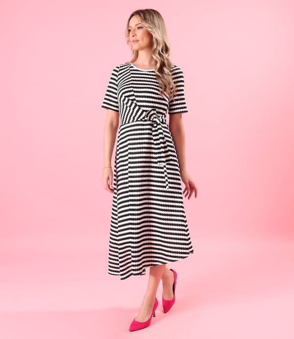 Rochie midi tricotata cu viscoza