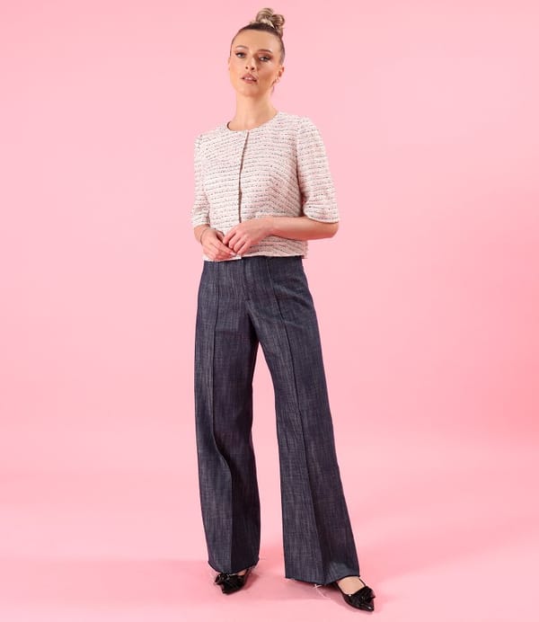 Sacou elegant din dantela cu bumbac si fir de efect