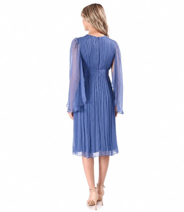 Rochie scurta de seara din voal de matase naturala