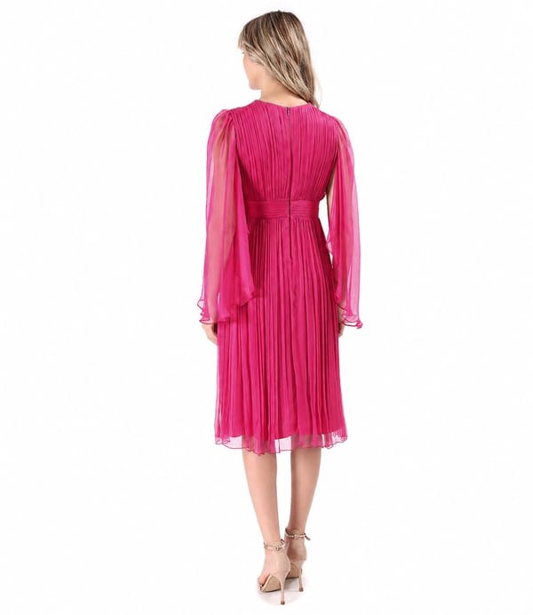Rochie scurta de seara din voal de matase naturala