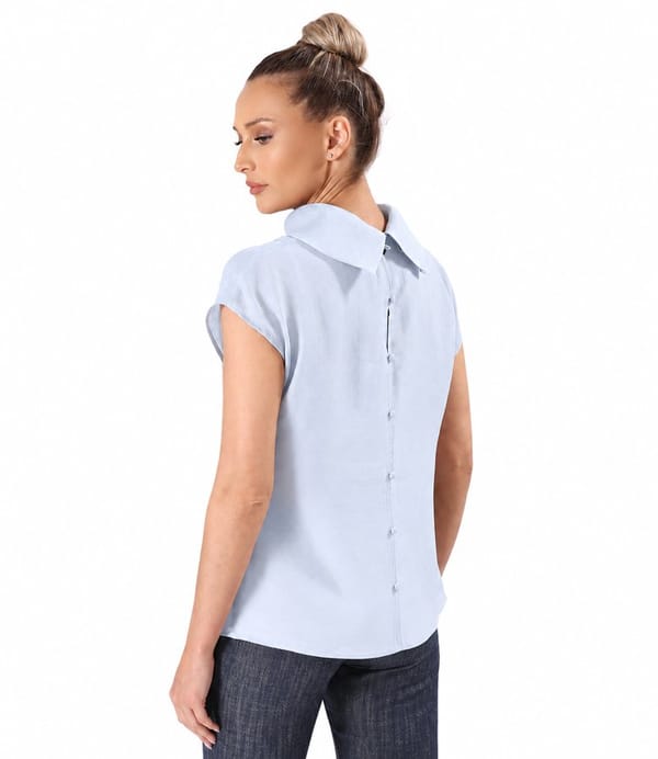 Bluza din tencel cu nasturi la spate