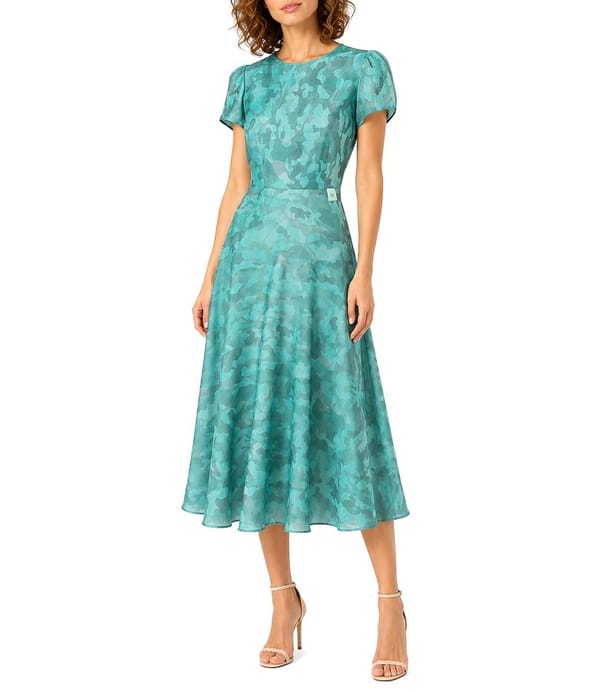 Rochie midi eleganta din viscoza imprimata