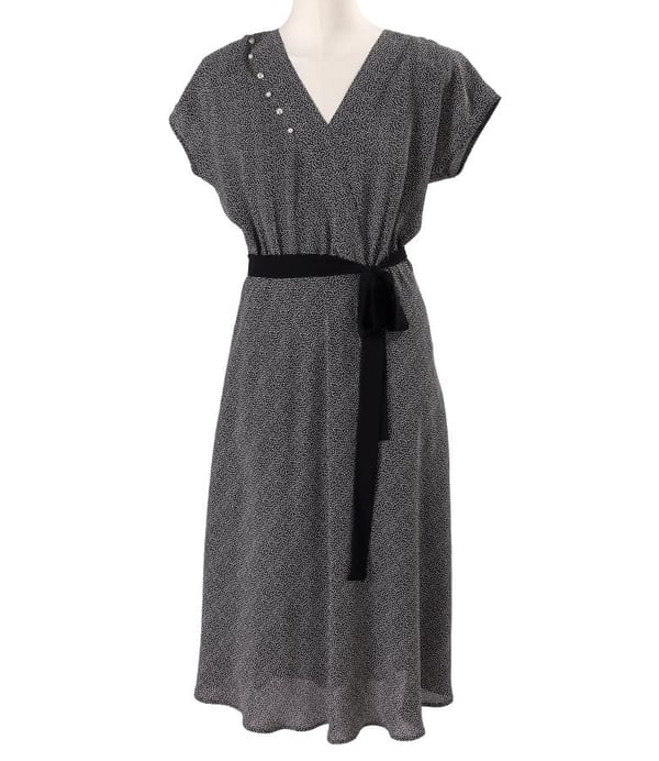 Rochie eleganta din viscoza imprimata cu picouri