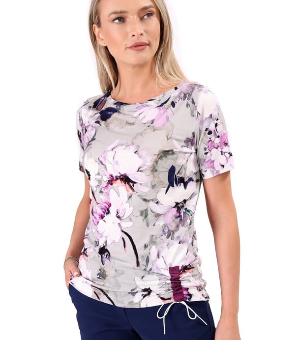 Bluza din jerse elastic cu snur in partea de jos