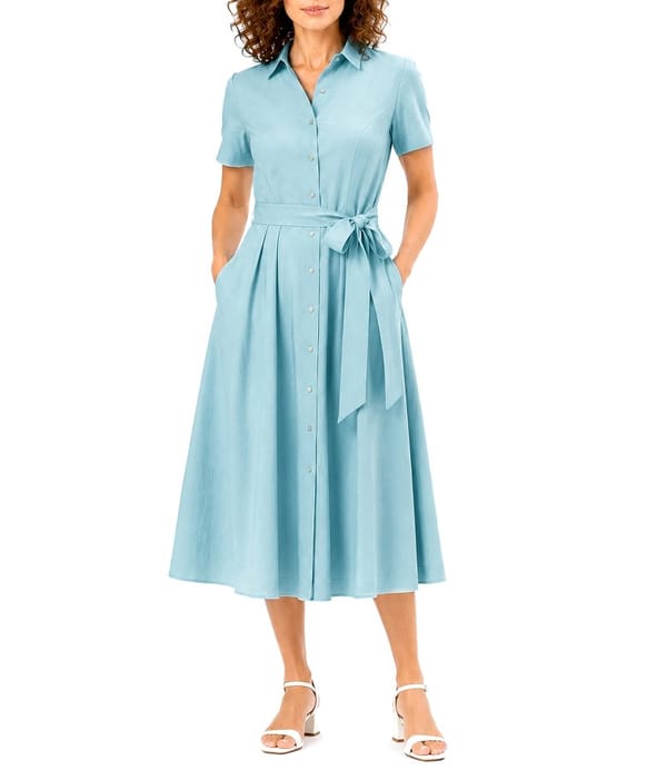 Rochie eleganta tip camasa din viscoza usor creponata