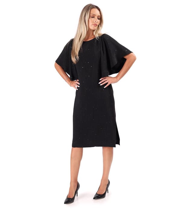 Rochie de seara din viscoza cu fir metalic si paiete