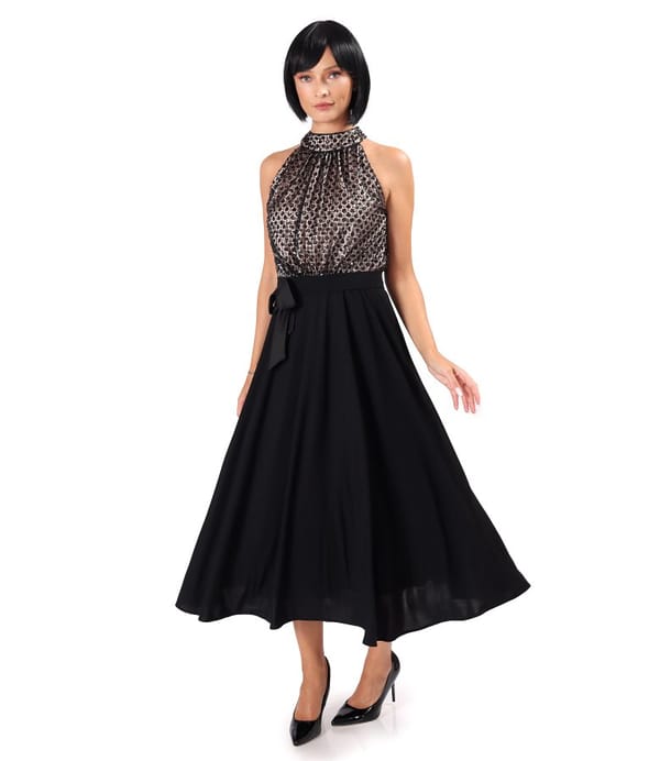 Rochie de seara cu bust din paiete si margele