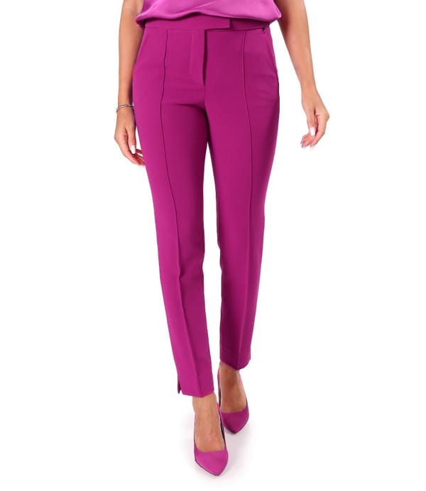 Pantaloni pana din stofa elastica cu viscoza si tencel