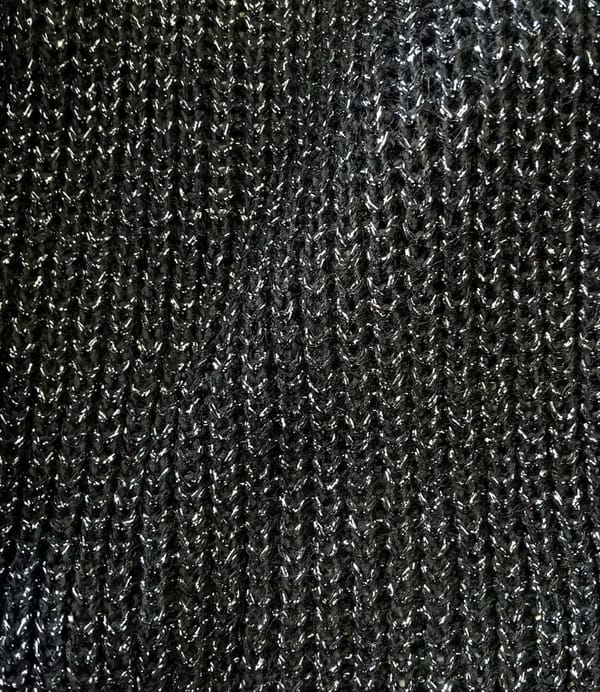 Cardigan lung tricotat cu fir stralucitor