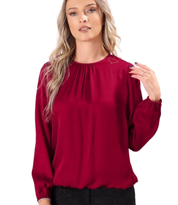 Bluza lejera din saten de viscoza