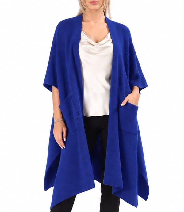 Cardigan lung tricotat cu lana si alpaca