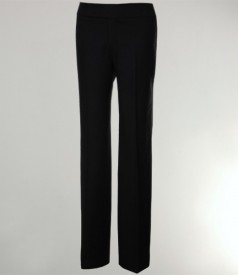 Pantaloni stofa neagra lana