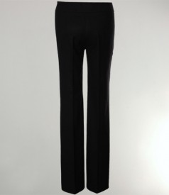 Pantaloni stofa neagra lana