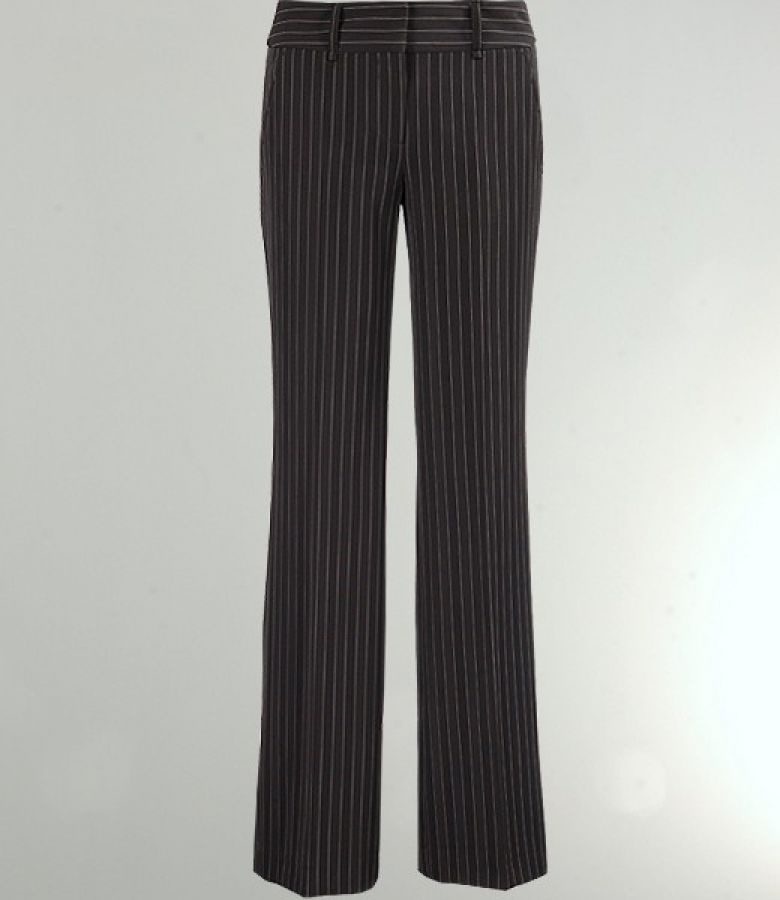 Pantaloni stofa neagra in dungi