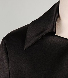 Bolero negru din tesatura satinata elastica