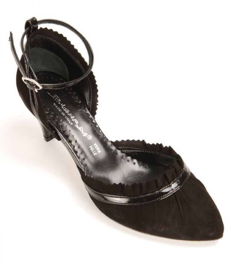 Pantofi din piele intoarsa neagra Bugiada 955