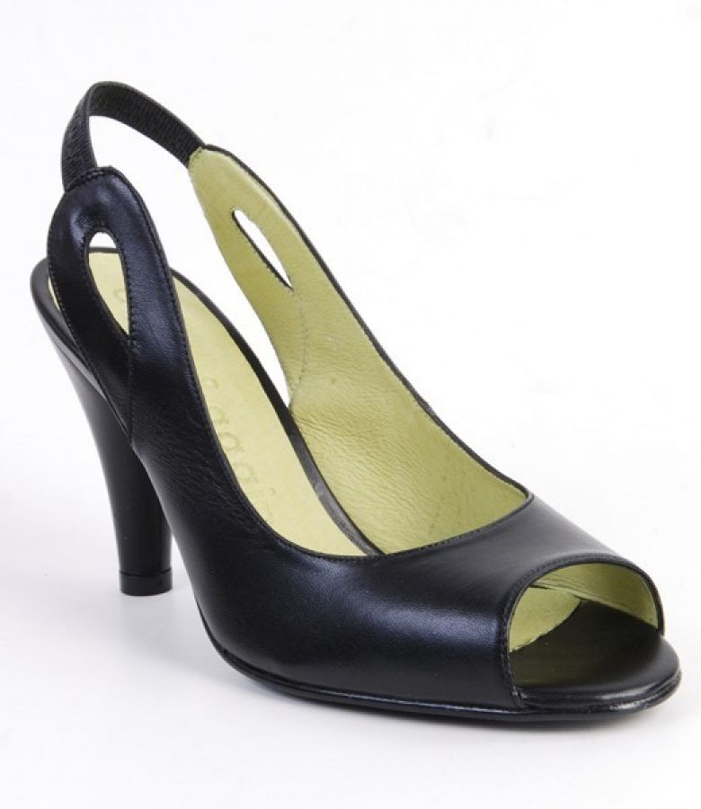 Sandale Again&Again din piele neagra 9627