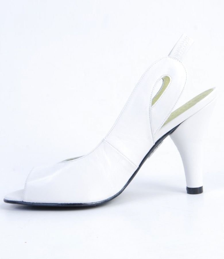 Sandale Again&Again din piele alba 9627