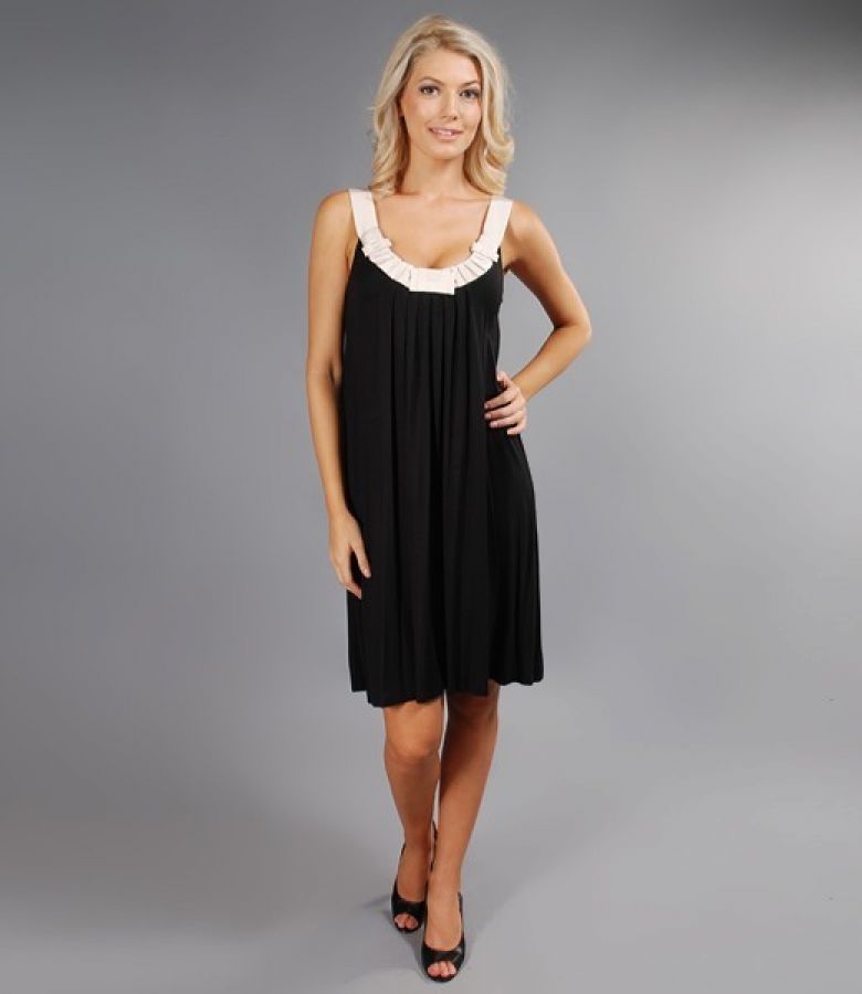 Rochie din jerse cu aplicatie rips