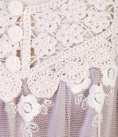 Rochie din dantela englezeasca crem