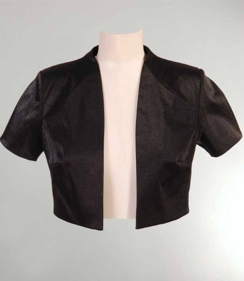 Bolero negru cu efect sidefat
