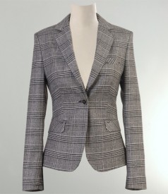 Sacou elegant stil englezesc in carouri