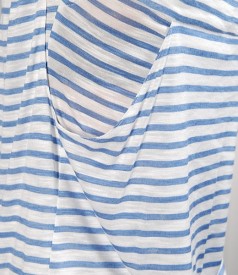 Tricou marinar din jerse cu dungi