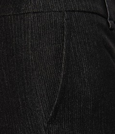 Pantaloni cu buzunare din tesatura elastica gri