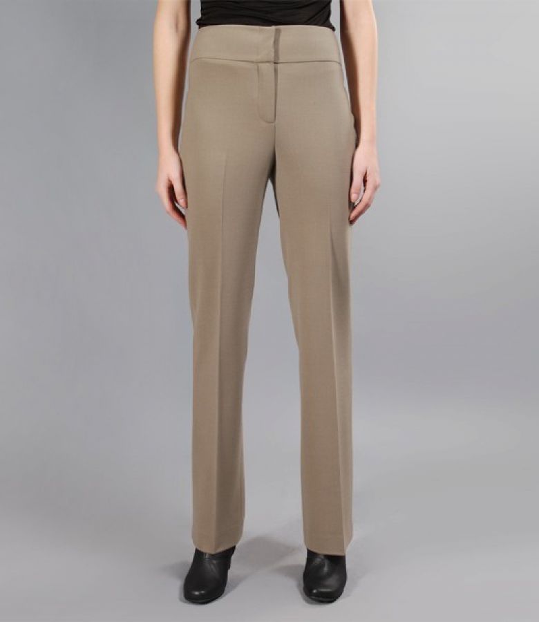 Pantaloni din lana virgina elastica cu cordon lat
