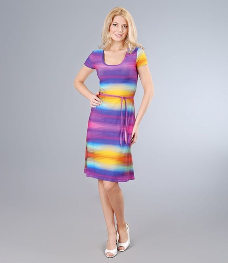 Rochie din jerse cu imprimeu grafic