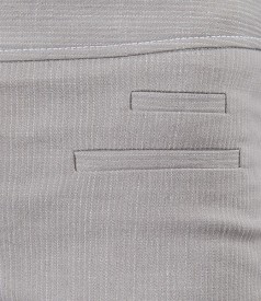 Pantaloni din bumbac elastic cu tighele