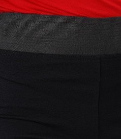 Pantaloni evazati din jerse elastic gros