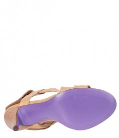 Sandale din piele bej Miezko M1761