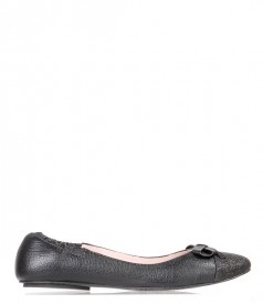 Balerini din piele neagra Miezko M1832