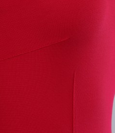 Rochie din jerse elastic rosu